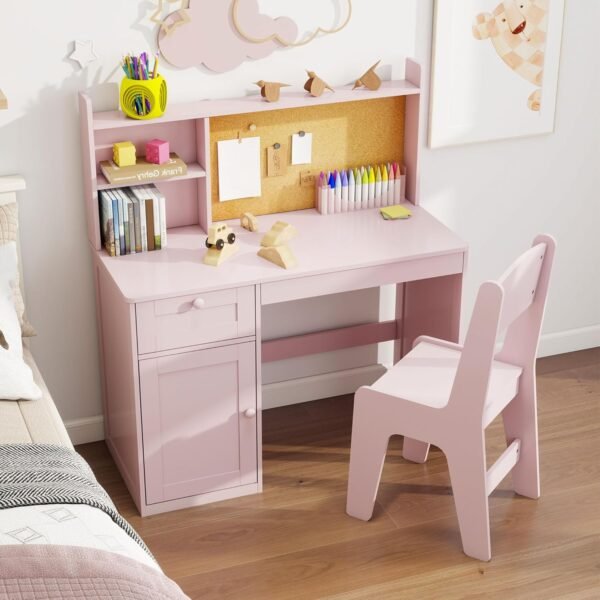 Wooden Children's Desk and Chair Set